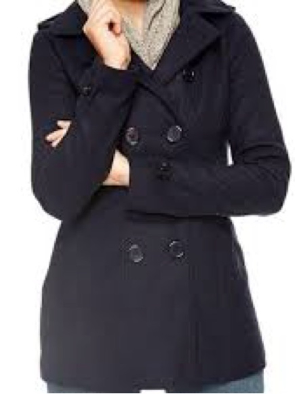 Vintage y2k Delia's Double-Breasted Black Peacoat